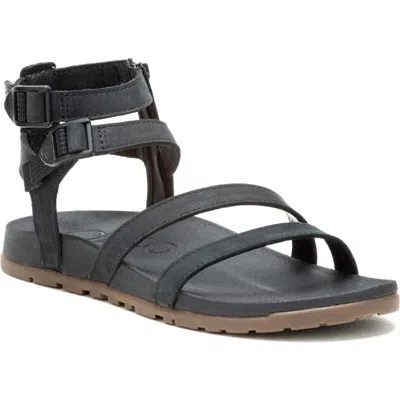 Chaco Lowdown Strappy High Sandal In Black