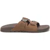 Chaco Men's Lowdown Leather Slide Sandal In Otter