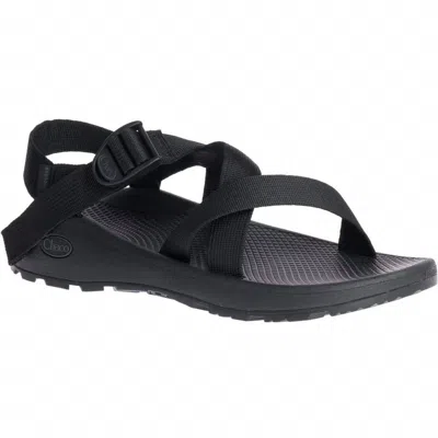 CHACO MEN'S Z/CLOUD ADJUSTABLE STRAP CUSHIONED SANDAL IN SOLID BLACK