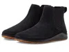 Chaco Paonia Jch109576 Women's Us 7 Black Suede Slip-on Chelsea Boots Khd1744 In Black