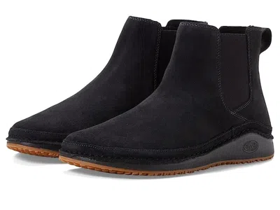 Chaco Paonia Jch109576 Women's Us 7 Black Suede Slip-on Chelsea Boots Khd1744