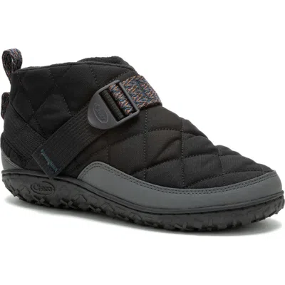 Chaco Ramble Rugged Puffer Slip-on In Black Graphite