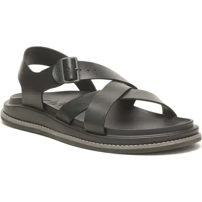 Chaco Townes Jch109472 Sandal Women's Us 9 Black Leather Ankle Strap Rhs3762