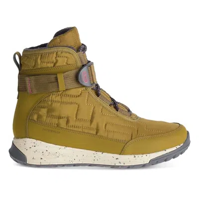 Chaco Women's Borealis Quilt Waterproof Snow Boot In Seaweed In Yellow