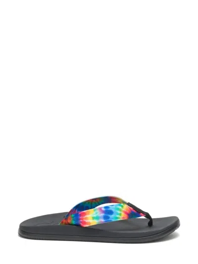 Chaco Women Chillos Flip Flop In Dark Tie Dye In Multi