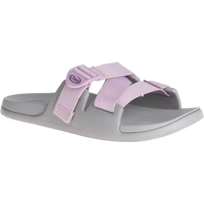 Chaco Women's Chillos Slide Sandal In Solid Mauve In Animal Print