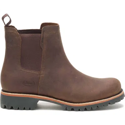 Chaco Women's Fields Chelsea Waterproof Boot In Chestnut Brown