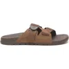 Chaco Women's Lowdown Leather Slide Sandal In Otter