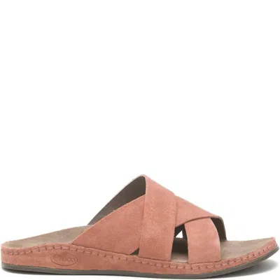 Chaco Women's Wayfarer Slide Sandals In Suede Clay In Multi
