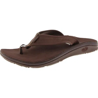 Chaco Womens Arch Support Flip-flops In Brown