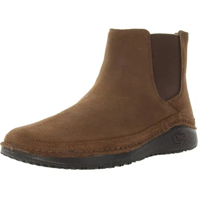 Chaco Womens Cushioned Footbed Leather Ankle Boots