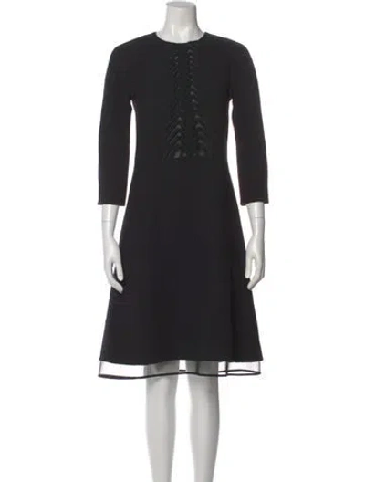 Pre-owned Chado By Ralph Rucci Crew Neck Knee-length Dress In Black