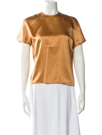 Pre-owned Chado By Ralph Rucci Crew Neck Short Sleeve T-shirt In Orange