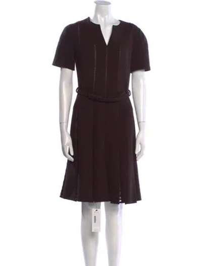 Pre-owned Chado By Ralph Rucci Late 2000's - Early 2010's Knee-length Dress In Brown