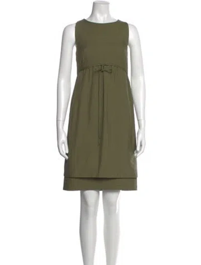 Pre-owned Chado By Ralph Rucci Late 2000's - Early 2010's Knee-length Dress In Green