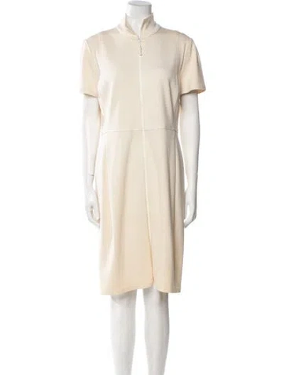 Pre-owned Chado By Ralph Rucci Late 2000's - Early 2010's Knee-length Dress In Neutral