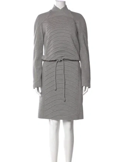Pre-owned Chado By Ralph Rucci Late 2000's - Early 2010's Midi Length Dress In Gray