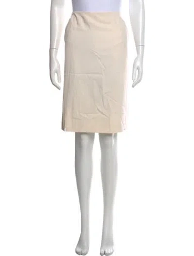 Pre-owned Chado By Ralph Rucci Silk Knee-length Skirt In Neutral