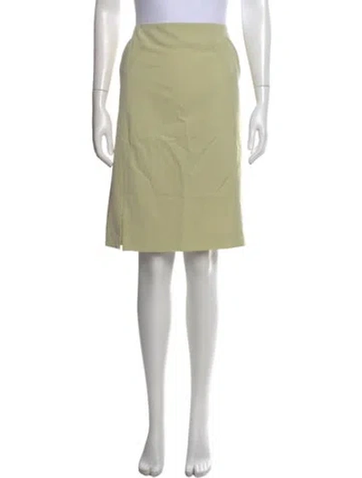 Pre-owned Chado By Ralph Rucci Silk Knee-length Skirt W/ Tags In Green