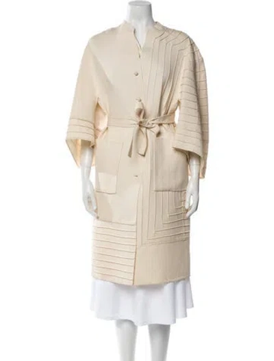 Pre-owned Chado By Ralph Rucci Vintage 2000's Coat In Neutral