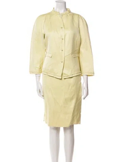 Pre-owned Chado By Ralph Rucci Vintage 2000's Skirt Set In Green