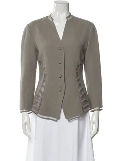 Pre-owned Chado By Ralph Rucci Vintage 2010 Evening Jacket In Gray