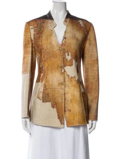Pre-owned Chado By Ralph Rucci Vintage 2012 Blazer In Brown