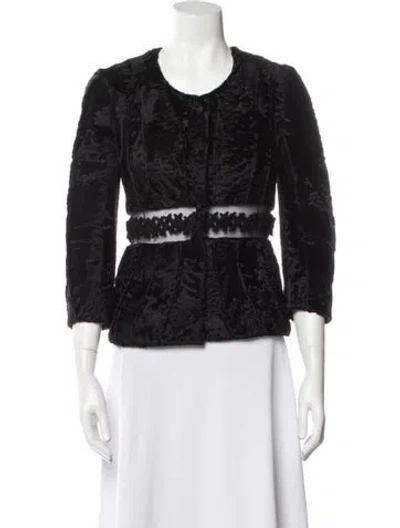 Pre-owned Chado By Ralph Rucci Vintage Broadtail Jacket In Black
