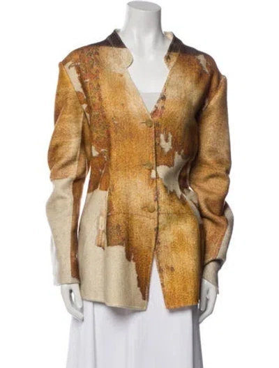 Pre-owned Chado By Ralph Rucci Vintage Cashmere Coat In Brown