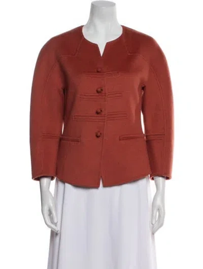Pre-owned Chado By Ralph Rucci Vintage Cashmere Jacket In Orange