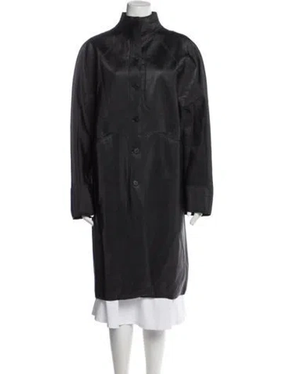 Pre-owned Chado By Ralph Rucci Vintage Cashmere Trench Coat In Black