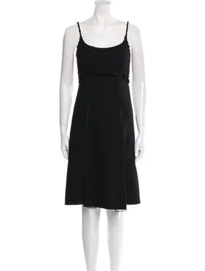 Pre-owned Chado By Ralph Rucci Vintage Knee-length Dress In Black
