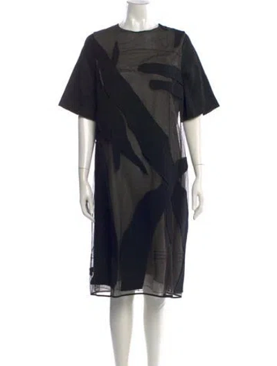 Pre-owned Chado By Ralph Rucci Vintage Knee-length Dress In Black