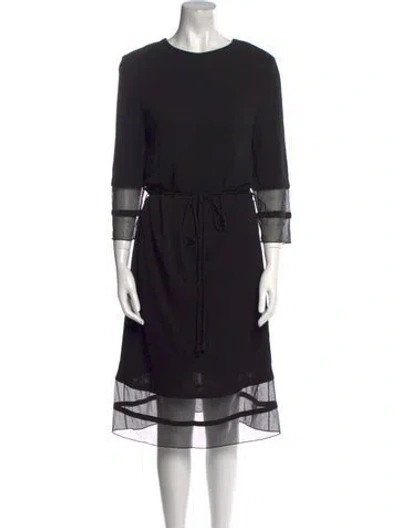 Pre-owned Chado By Ralph Rucci Vintage Knee-length Dress In Black