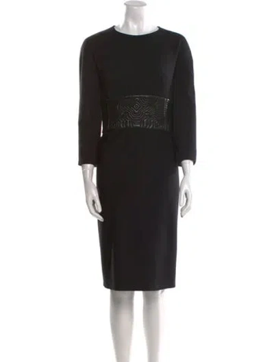 Pre-owned Chado By Ralph Rucci Vintage Knee-length Dress In Black