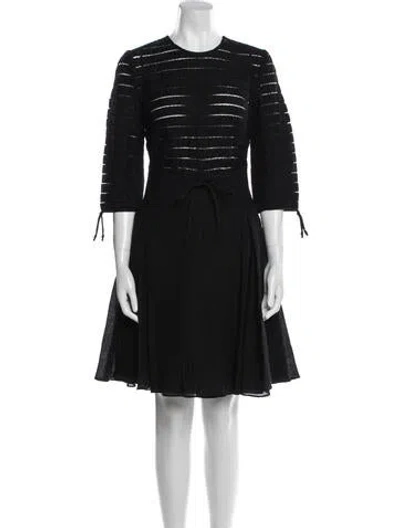 Pre-owned Chado By Ralph Rucci Vintage Knee-length Dress In Black