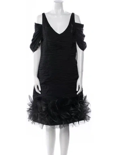 Pre-owned Chado By Ralph Rucci Vintage Knee-length Dress In Black