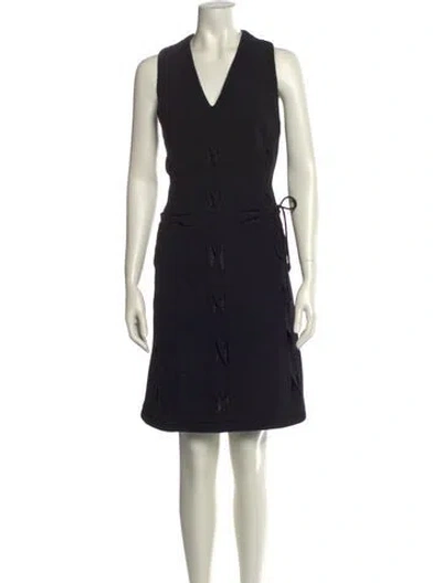 Pre-owned Chado By Ralph Rucci Vintage Knee-length Dress In Black