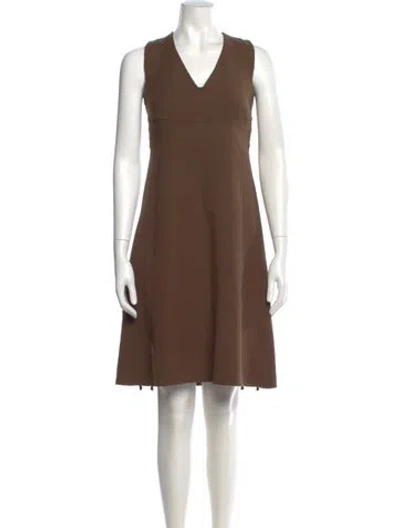 Pre-owned Chado By Ralph Rucci Vintage Knee-length Dress In Brown