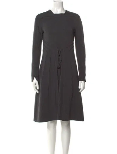 Pre-owned Chado By Ralph Rucci Vintage Knee-length Dress In Gray