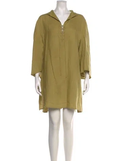 Pre-owned Chado By Ralph Rucci Vintage Knee-length Dress In Green