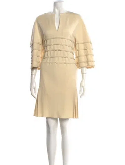 Pre-owned Chado By Ralph Rucci Vintage Knee-length Dress In Neutral