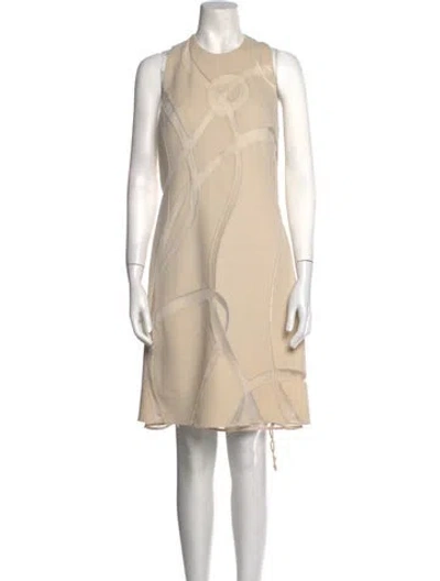 Pre-owned Chado By Ralph Rucci Vintage Knee-length Dress In Neutral