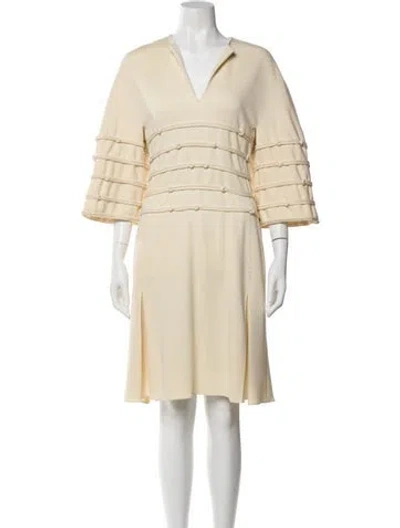 Pre-owned Chado By Ralph Rucci Vintage Knee-length Dress In Neutral