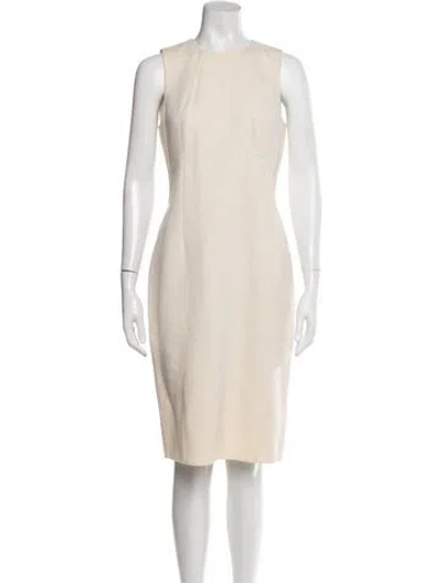 Pre-owned Chado By Ralph Rucci Vintage Knee-length Dress In Neutral