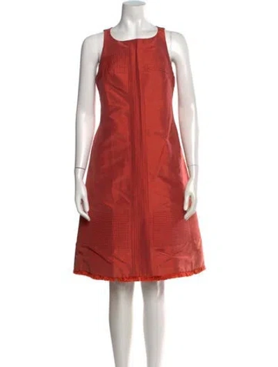 Pre-owned Chado By Ralph Rucci Vintage Knee-length Dress In Orange