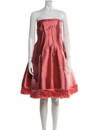 Pre-owned Chado By Ralph Rucci Vintage Knee-length Dress In Orange