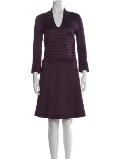 Pre-owned Chado By Ralph Rucci Vintage Knee-length Dress In Purple