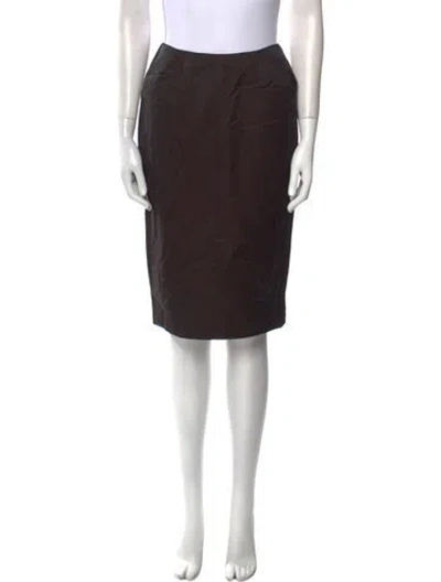Pre-owned Chado By Ralph Rucci Vintage Knee-length Skirt In Brown