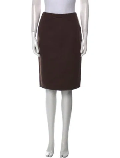 Pre-owned Chado By Ralph Rucci Vintage Knee-length Skirt In Brown